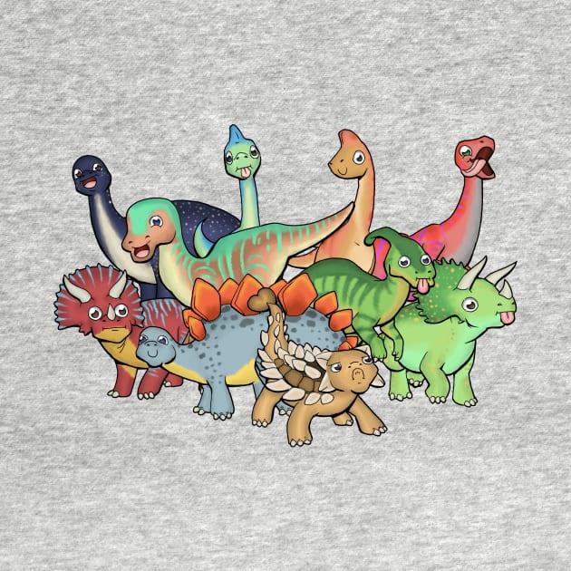 Herbivore Dinosaurs by zacksmithart